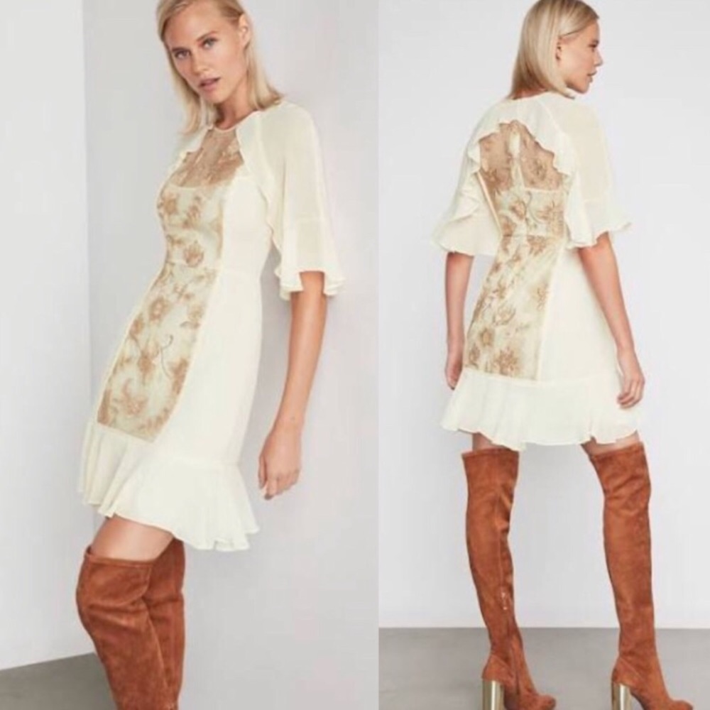BCBGMAXAZRIA Metallic Floral Sequin Dress - Picture 5 of 7